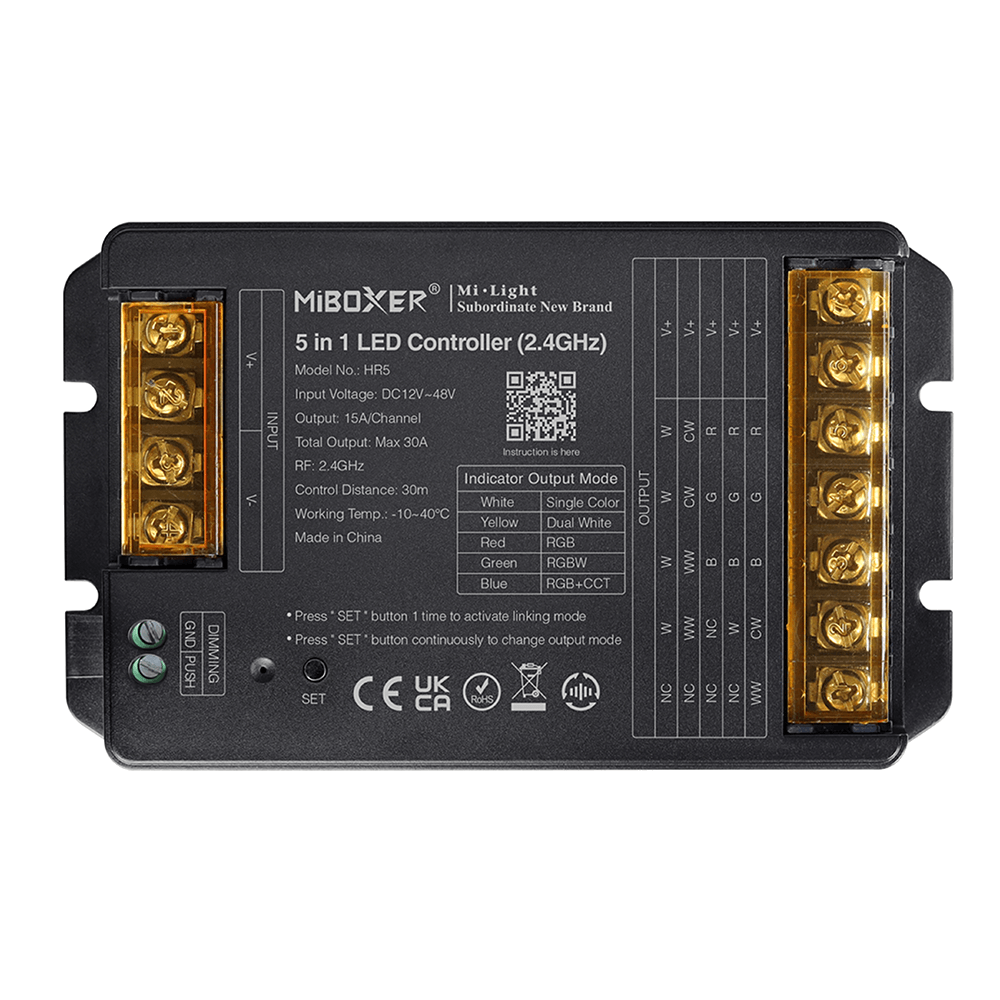 LED CONTROLLER 2,4GHz 5 IN 1,TOTAL OUTPUT MAX 30A  -A-HR5