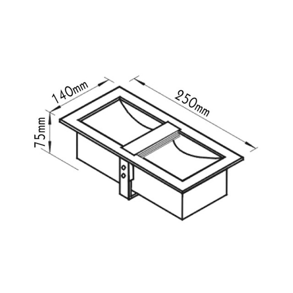 ΠΛΑΦΟΝ ΧΩΝΕΥΤΟ G5,3 2X50W  -AC.045XFWL56
