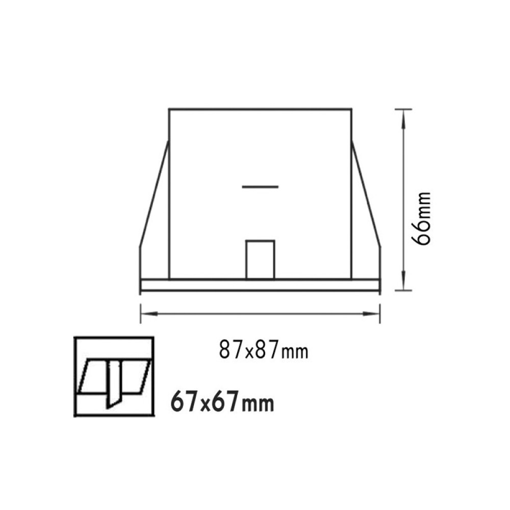 ΣΠΟΤ ΤΕΤΡΑΓΩΝΟ ΓΥΑΛΙ ΠΑΡΑΘΥΡΑΚΙΑ  -BS3122NM