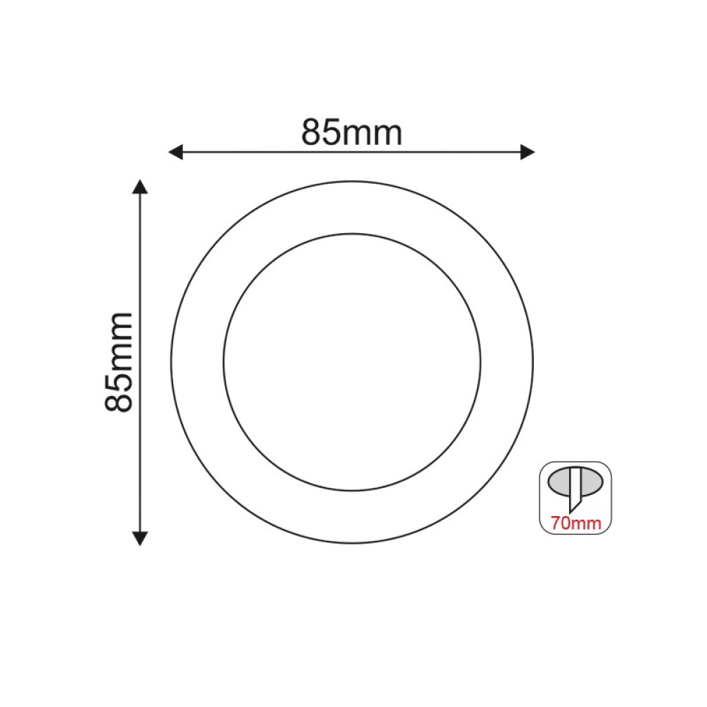 Χωνευτό Σποτ Μαύρο Αλουμινίου με Γυάλινο Κάλυκα BS34GUCRB