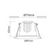 LED ΛΕΥΚΟ ΧΩΝΕΥΤΟ ΦΩΤΙΣΤΙΚΟ 10W 6500K 1100Lm 40° IP44 230V AC Ra80 Φ87*62MM 5YRS  -DOL1065