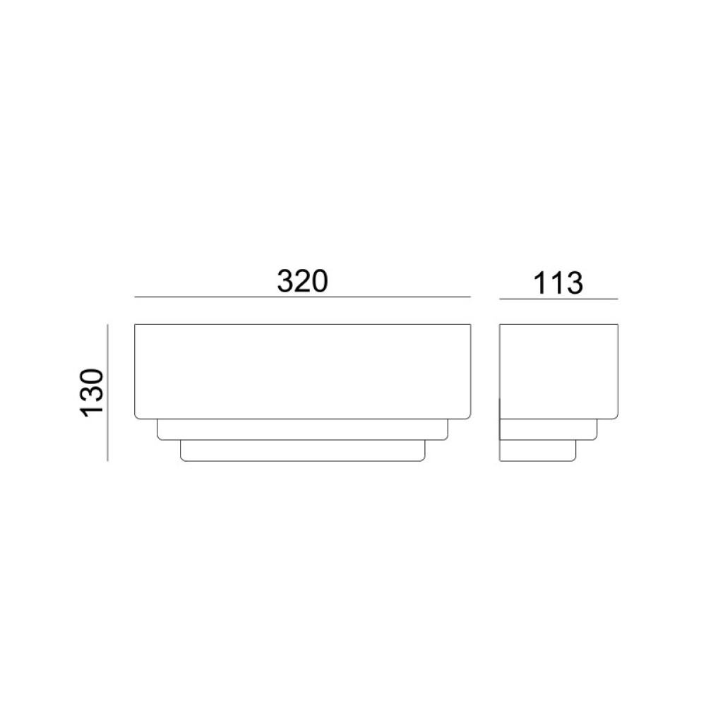 Γύψινο Φωτιστικό Τοίχου TABS G85541W