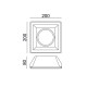 Τετράγωνο Γύψινο Χωνευτό Σποτ Luminaire Abby AR111 GU10 G90161C