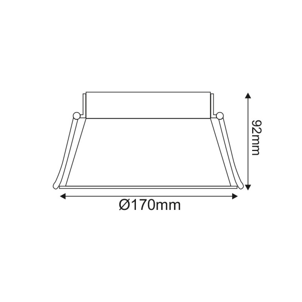 Trimless Χωνευτό Σποτ Οροφής Λευκό Ρυθμιζόμενο GLCAR1W
