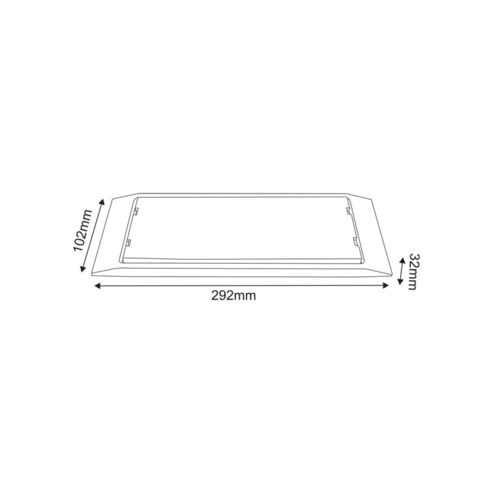 MAINTAINED EMERGENCY LED SMD LUMINAIRE 4W 3HRS 300LM 4000K 230V IP65  -MAZOR440