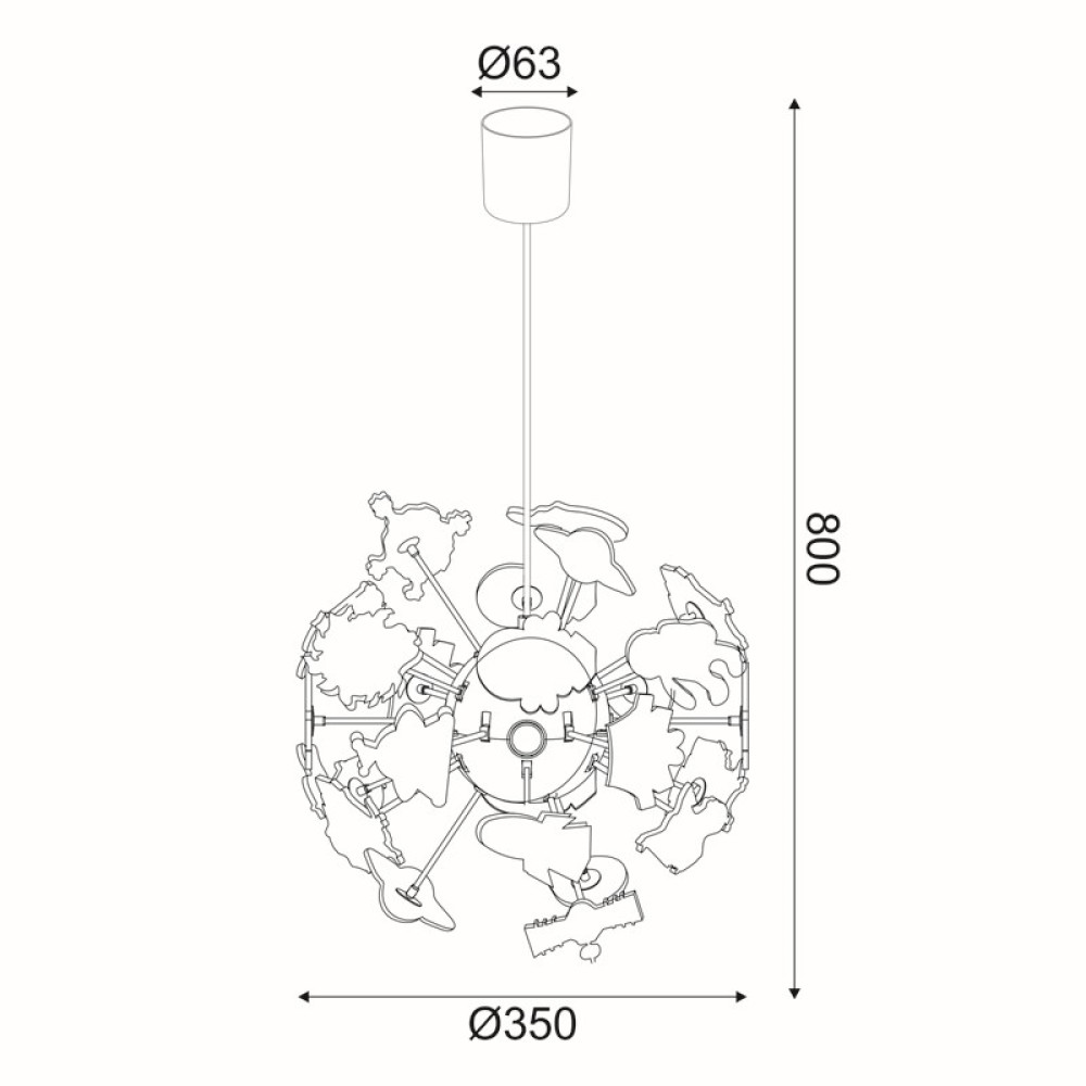 Κρεμαστό Παιδικό Φωτιστικό SPACE MD160224SP