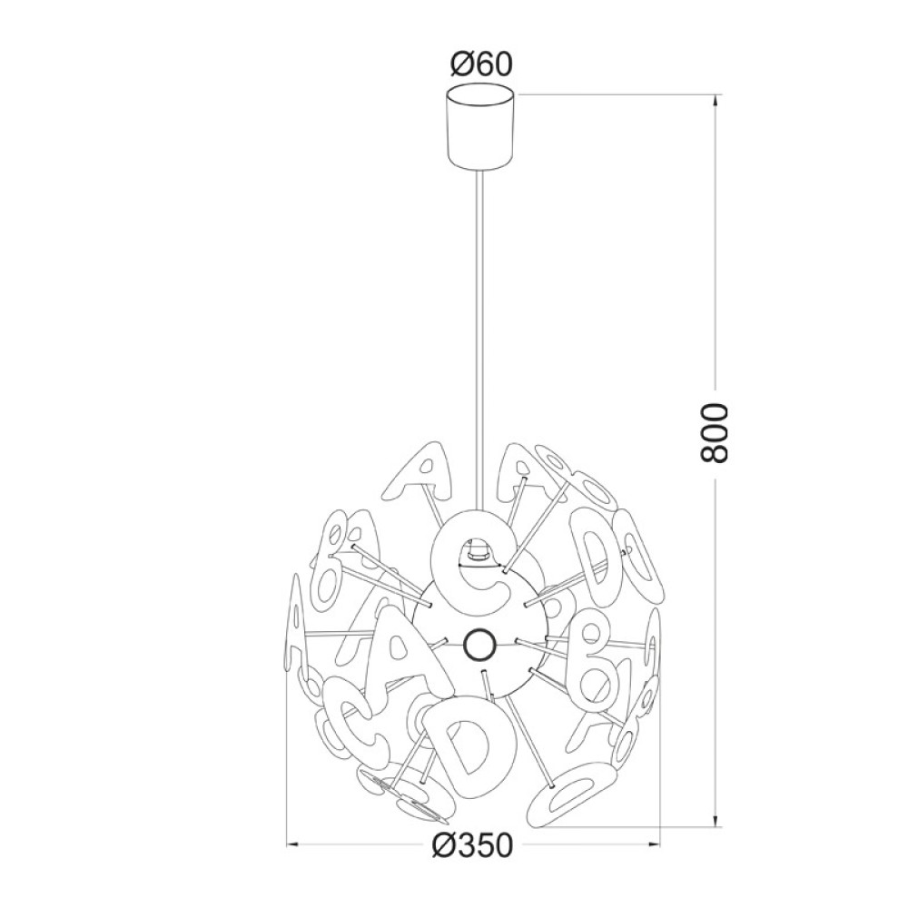 Κρεμαστό Παιδικό Φωτιστικό SCHOOL MD70853E