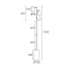 ΔΑΠΕΔΟΥ ΜΑΥΡΟ ΜΕΤΑΛΛΟ D15*H165cm 3ΧΕ27 KENNETH  -MF240573