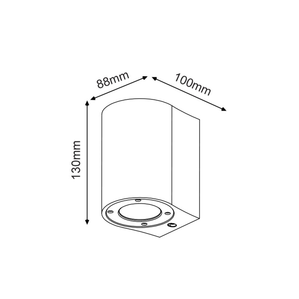 Σποτ Τοίχου ARETE Μαύρο MK0521RB