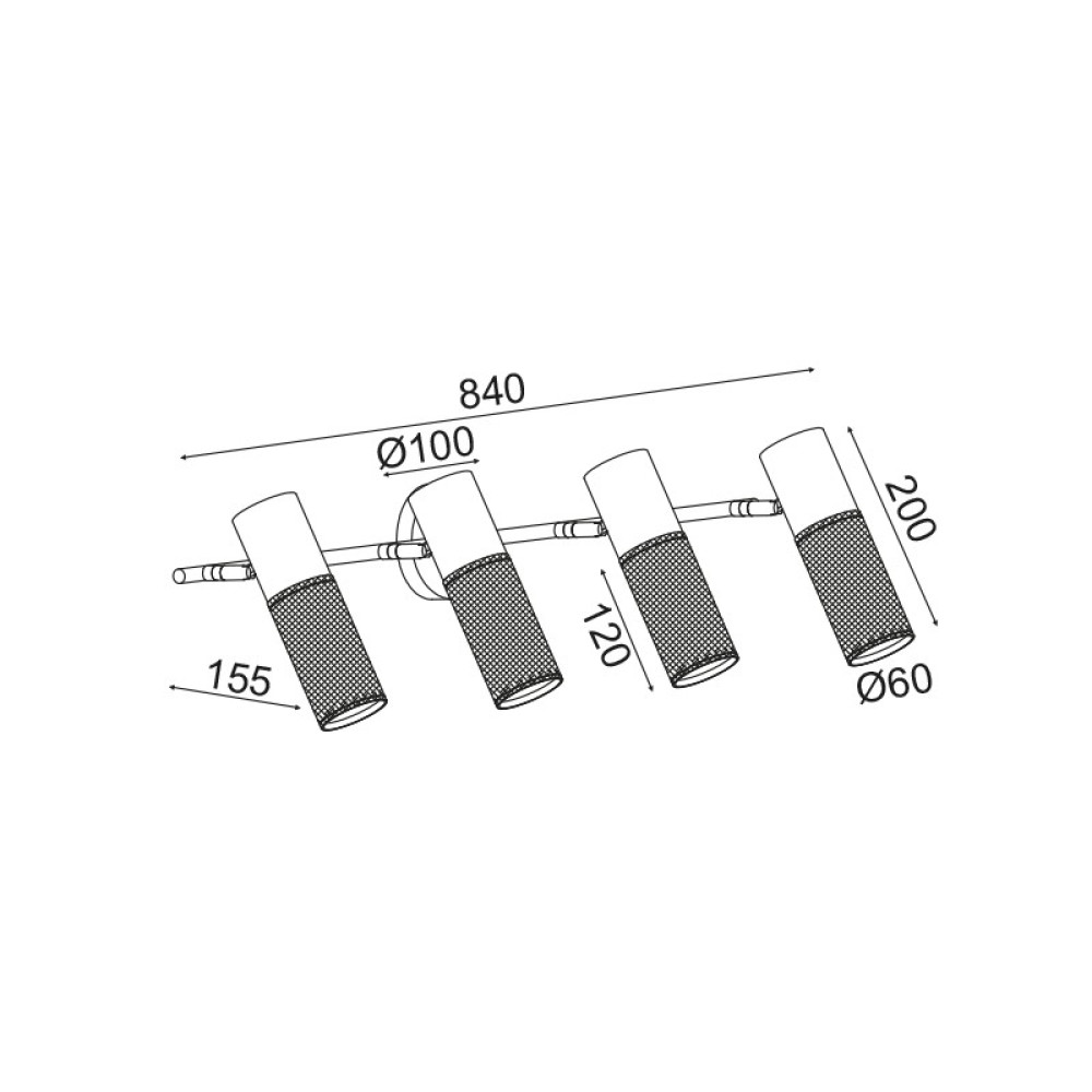 Επιτοίχιο Φωτιστικό NETTO ALCATRAZ OD604S84BK