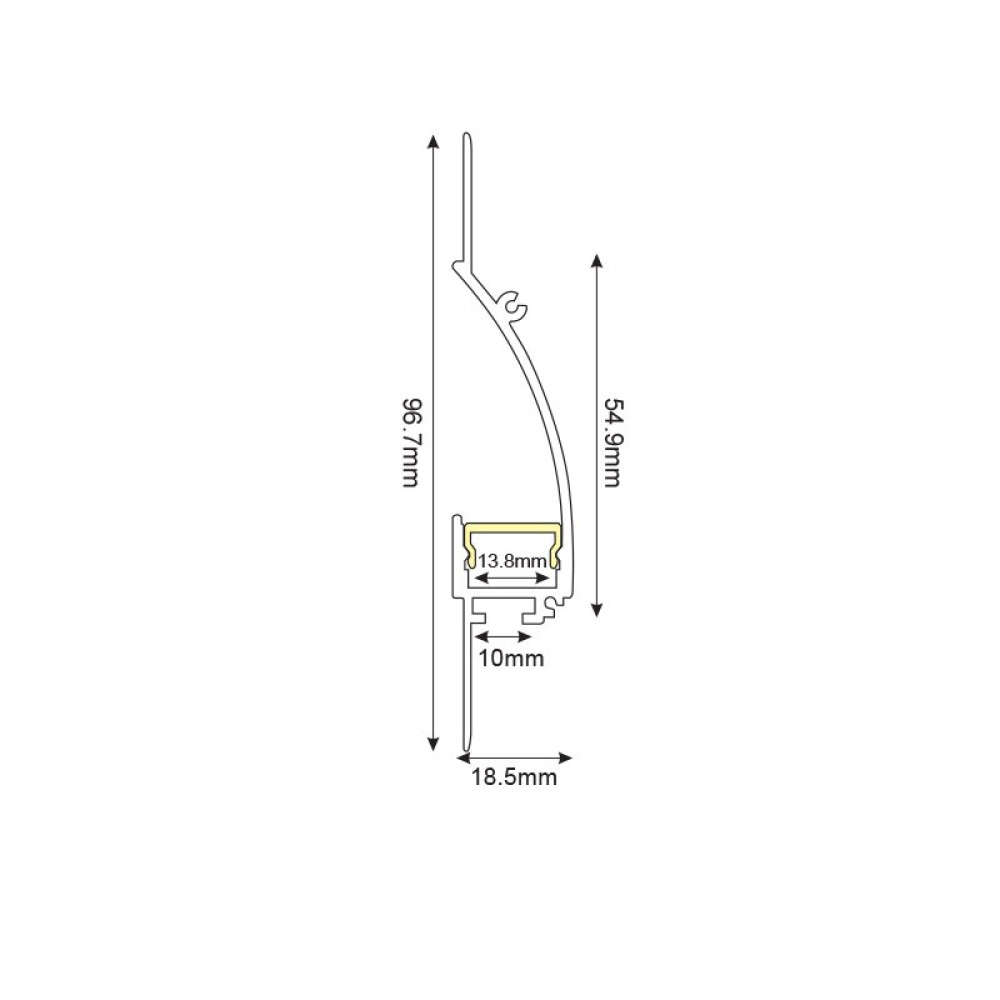 Προφίλ Αλουμινίου BROCK P173U