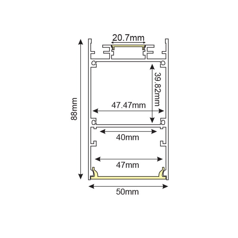 Προφίλ Αλουμινίου SIEN P288U
