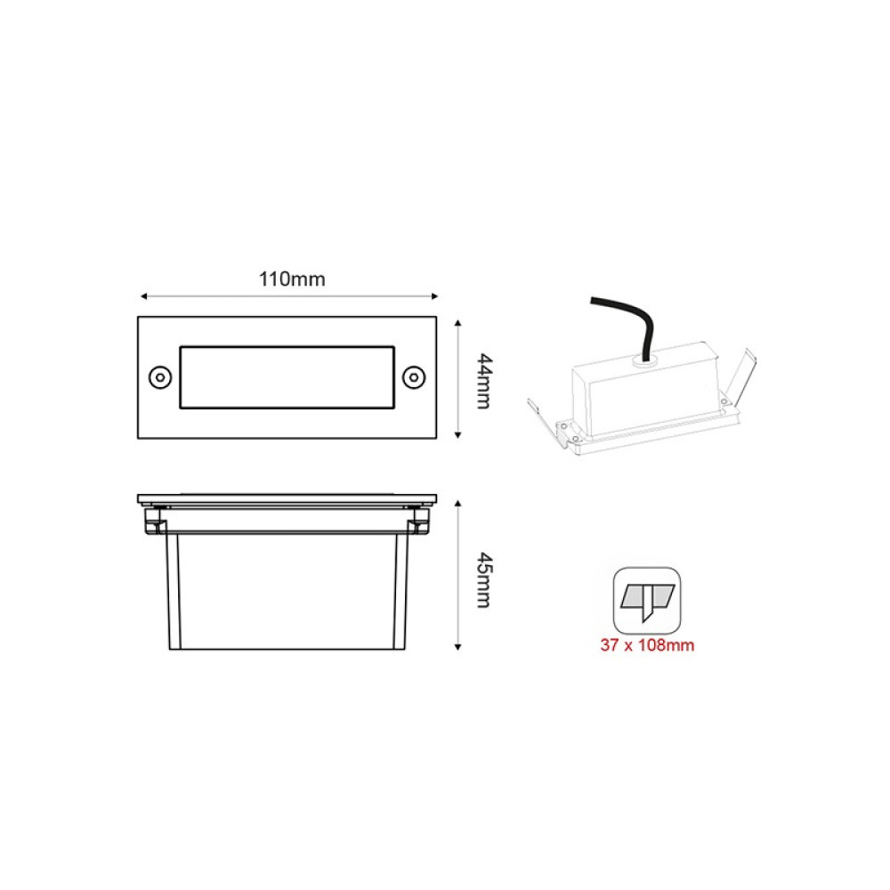 Φωτιστικό Downlight LED Εντοιχισμένο Σκουριά PAS260RP