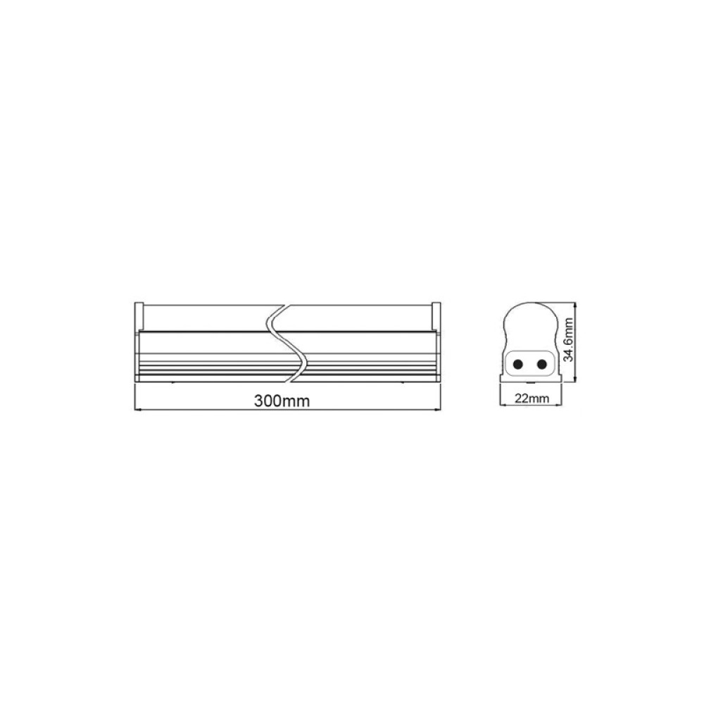 LED T5 LIGHT ON-OFF 5W 300mm 6000K 460Lm 230V 180° Ra80  -PHILO5CW