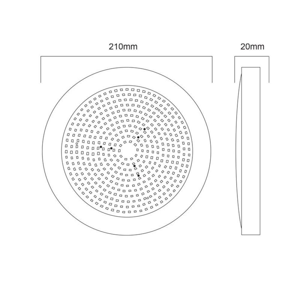^ LED ΠΛΑΣΤΙΚΟ Φ/Σ ΠΙΣΙΝΑΣ 20W RGB 110° IP68 12V DC Φ210Χ20mm  -PISC20RGB