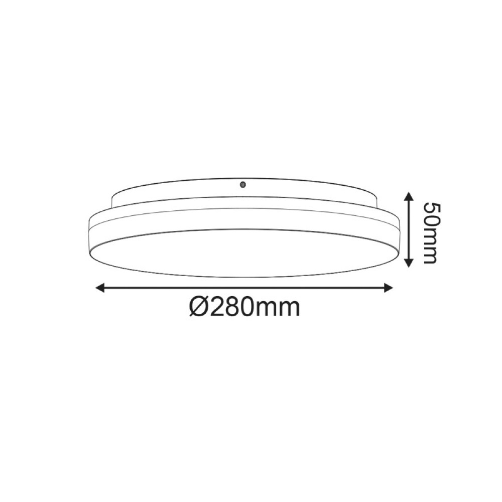 ΛΕΥΚΟ ΣΤΡΟΓΓΥΛΟ Φ/Σ LED ΜΕ ΑΙΣΘΗΤΗΡΑ ΚΙΝ. 24W 2400Lm CCT(3000/4000/6500K) Φ280mm 120° 230V IP54 Ra80  -PLAFE24CCTRMIC