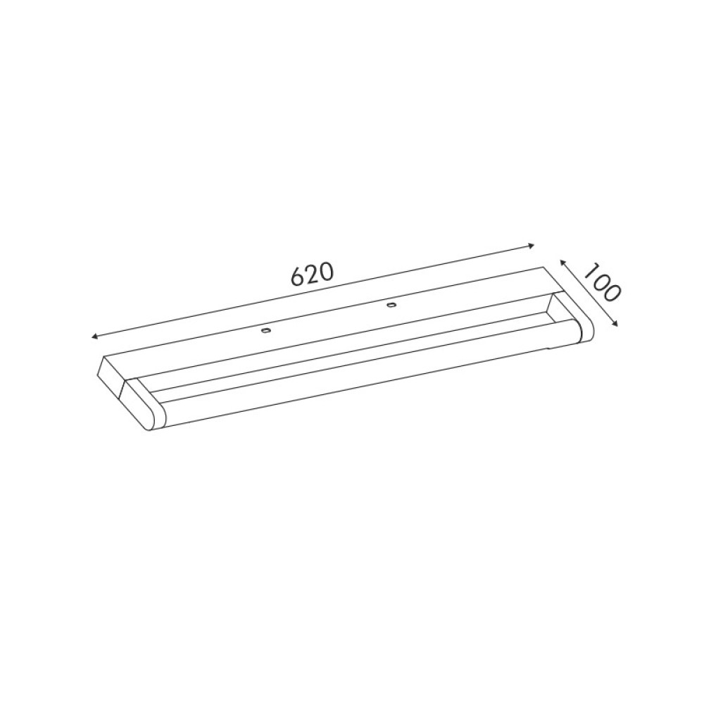 ΕΠΙΤΟΙΧΟ Φ/Σ LED 12W 780LM 3000K ΧΡΩΜΙΟ ΑΛΟΥΜΙΝΙΟ 620Χ100Χ25ΜΜ BATI  -PN283LED62CH