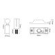 ROOFPATH SET OF 2PCS WHITE BASE HOLDER WITH 45° ADJUSTABLE ROD  -ROPAW