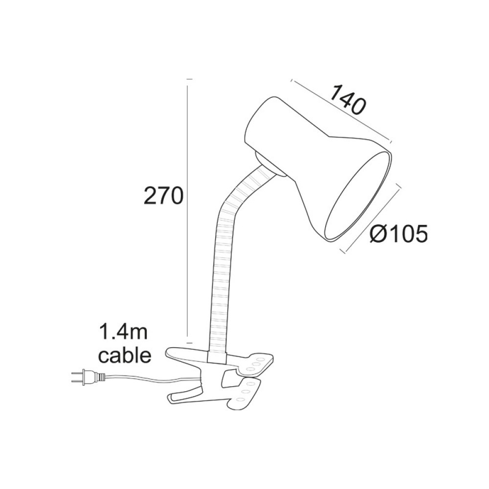 ΠΟΡΤΑΤΙΦ ΤΣΙΜΠΙΔΑ ΜΑΥΡΟ Ε27 1Χ40W H27CM PAVLOVA  -SF021B