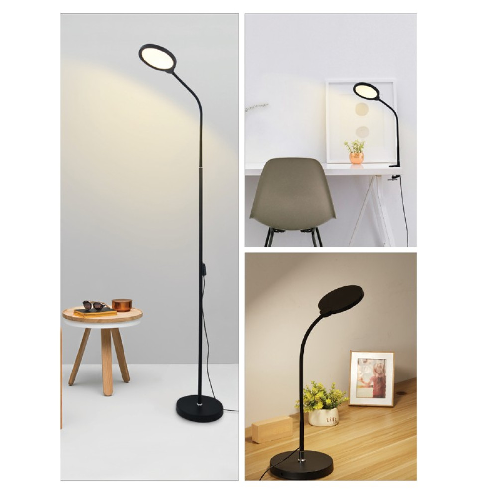 LED ΓΡΑΦΕΙΟΥ 3 IN 1 10W ΜΑΥΡΟ ABS+ΑΛΟΥΜΙΝΙΟ CCT STEP DIMMABLE 32Χ40Χ7 STEFAN  -SF501ALL