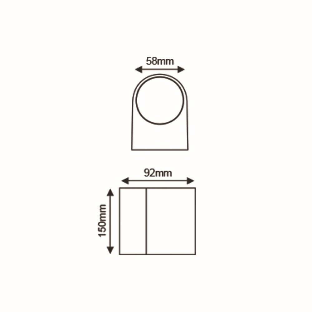 Φωτιστικό Τοίχου Διπλής Δέσμης Σκούρο γκρι SL8211GU10G