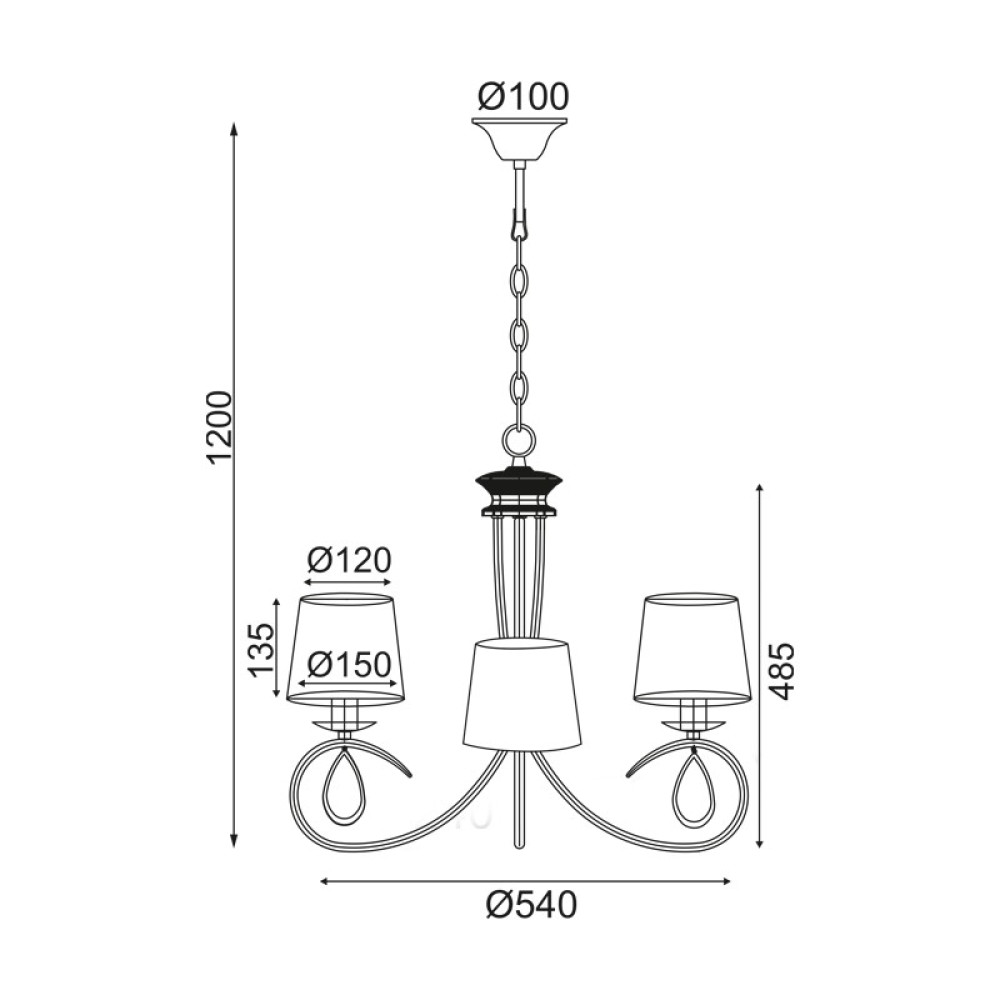 Πολυέλαιος Οροφής BASILICO TNK81490CG3P