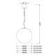 Κρεμαστό Φωτιστικό Μπάλα LUNA Οπάλ Φ30 V2010C300W