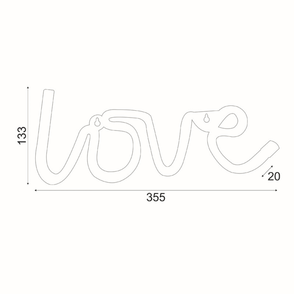 Neon LED Φωτιστικό LOVE X041181322