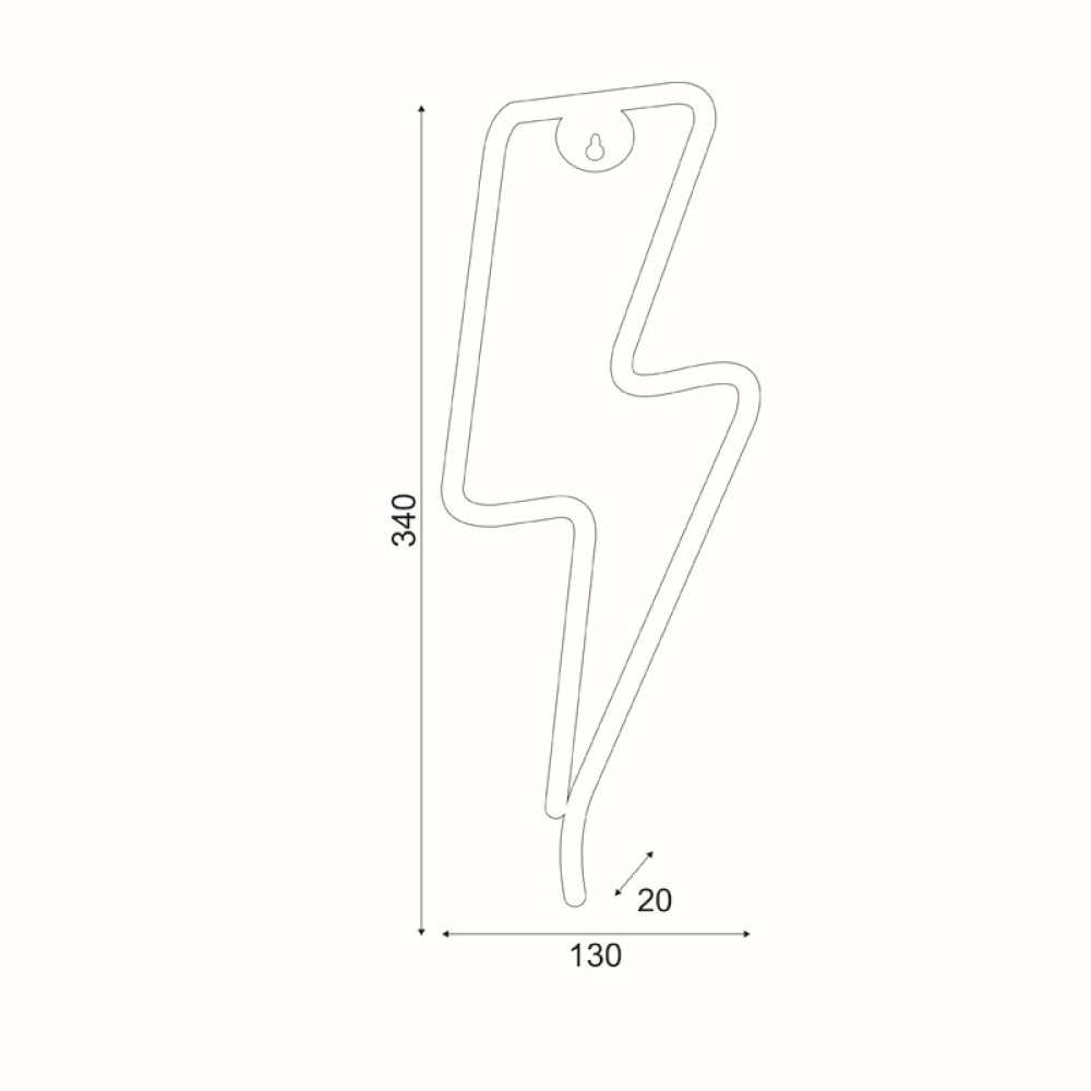 Neon LED Φωτιστικό Αστραπή X04986318