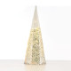 ^ SILVER & WHITE SEQUIN CONE TREE 20 WW LED ΛΑΜΠ. ΜΠΑΤ. 3ΧΑΑ,IP20 Φ20,5Χ60CM  -X1124117