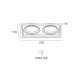 WHITE COLOR SPOT 2xGU10 130x225  -XMGU2W