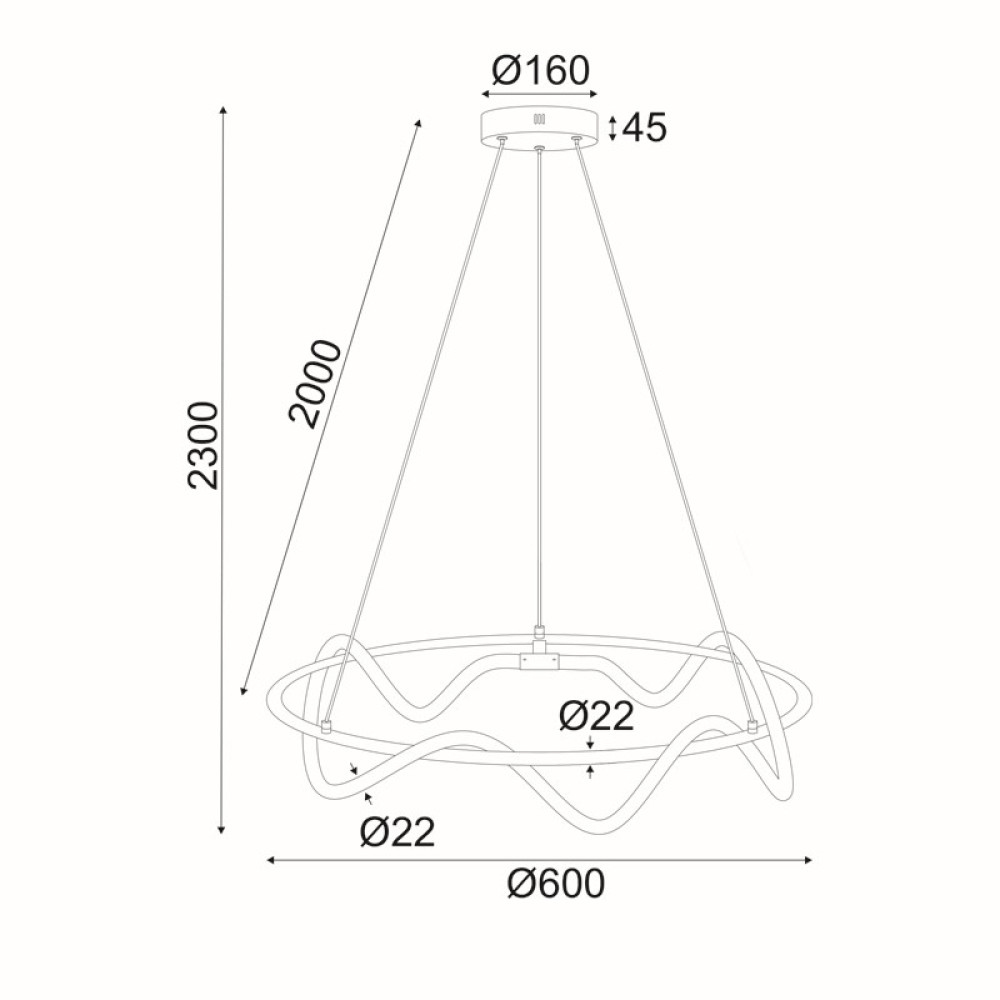 Φωτιστικό Οροφής LED KYMA ZM36LEDP60BK