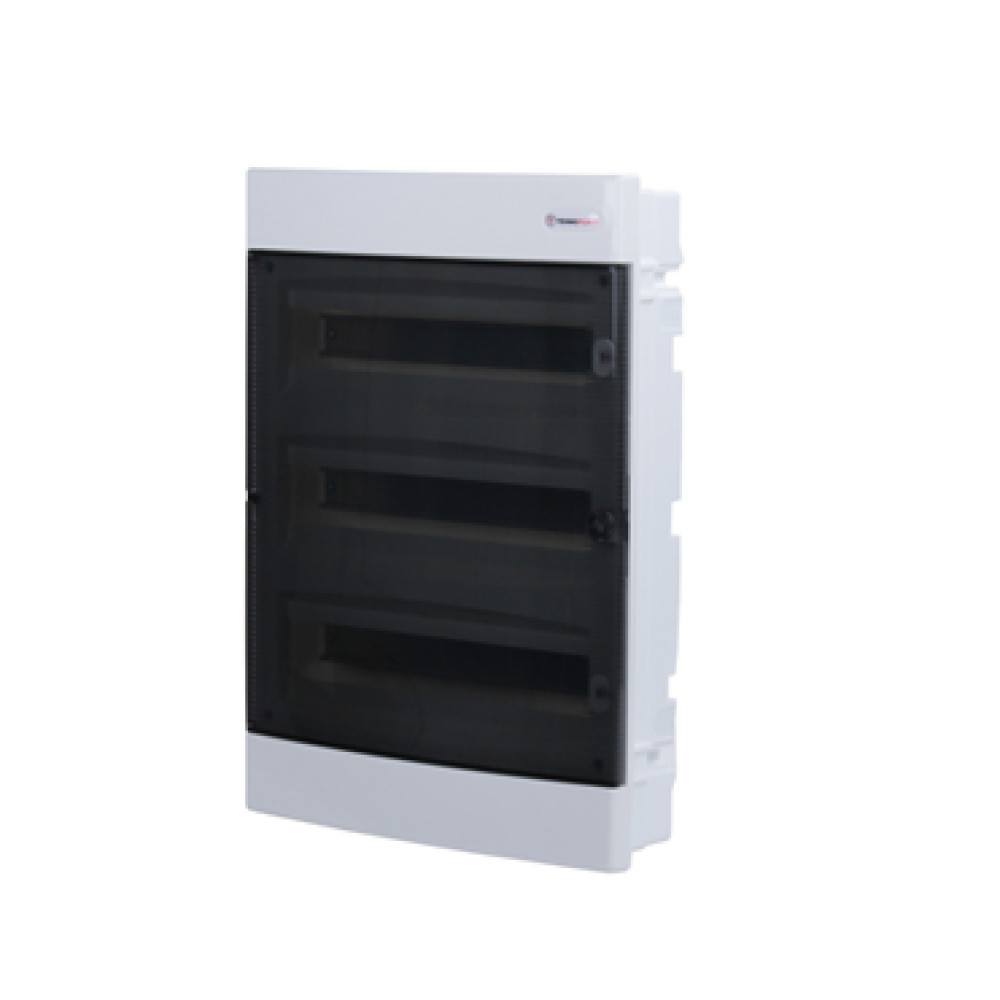 FLUSH MOUNTING 36 MODULES 3 ROWS TRANSPARENT  DOOR  -282U36C
