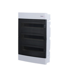 FLUSH MOUNTING 36 MODULES 3 ROWS TRANSPARENT  DOOR  -282U36C