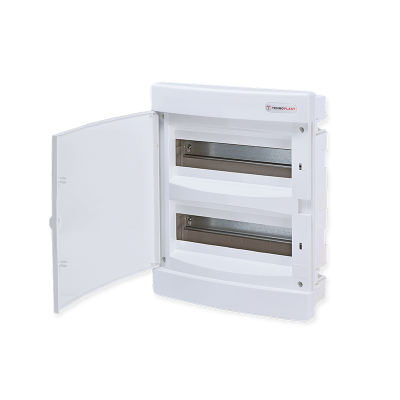 FLUSH MOUNTING 24 MODULES 2 ROWS WHITE DOOR  -282U24CW