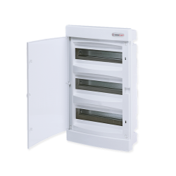FLUSH MOUNTING 36 MODULES 3 ROWS WHITE DOOR  -282U36CW