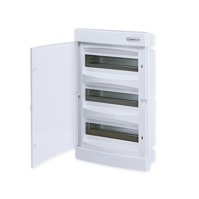 FLUSH MOUNTING 36 MODULES 3 ROWS WHITE DOOR  -282U36CW