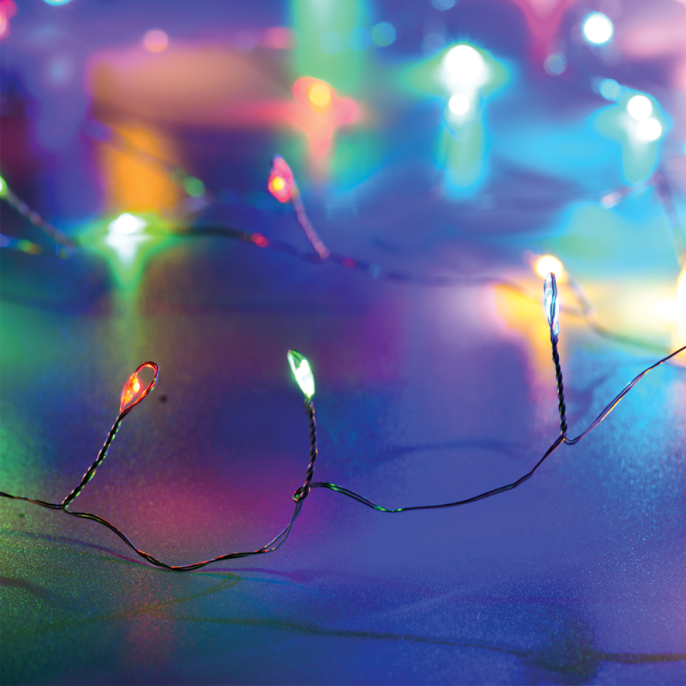 50 CLUSTER LED ΛΑΜΠΑΚ ΣΕΙΡΑ RGBY ΑΣΗΜΙ ΚΑΛΩΔ ΧΑΛΚΟΥ & ΜΠΑΤΑΡ 3xAA IP20 2.5m+30cm 3W  -X01503117