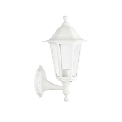 6S PLASTIC WALL GARDEN WHITE LUMINAIRE E27 IP44  -PLGQ1W