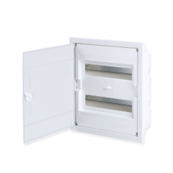 FLUSH MOUNTING 24 MODULES 2 ROWS WHITE DOOR  -282U24AW