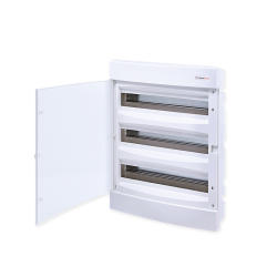 FLUSH MOUNTING 54 MODULES 3 ROWS WHITE DOOR  -282U3X18CW