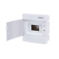 FLUSH MOUNTING 8 MODULES 1 ROW WHITE DOOR  -282U8CW