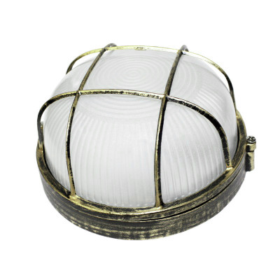 Φωτιστικό Τοίχου Τύπου “Χελώνα” Χρυσό-Μαύρο Μικρό HI5011GB