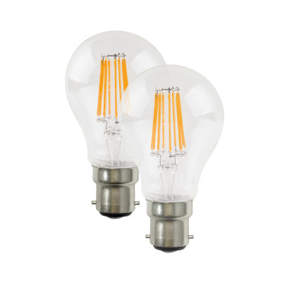 LED FILAMENT B22 A60 7W 4000K 230V AC 620LM RA80 30000H 360° DUO PACK  -VINTA722NWP