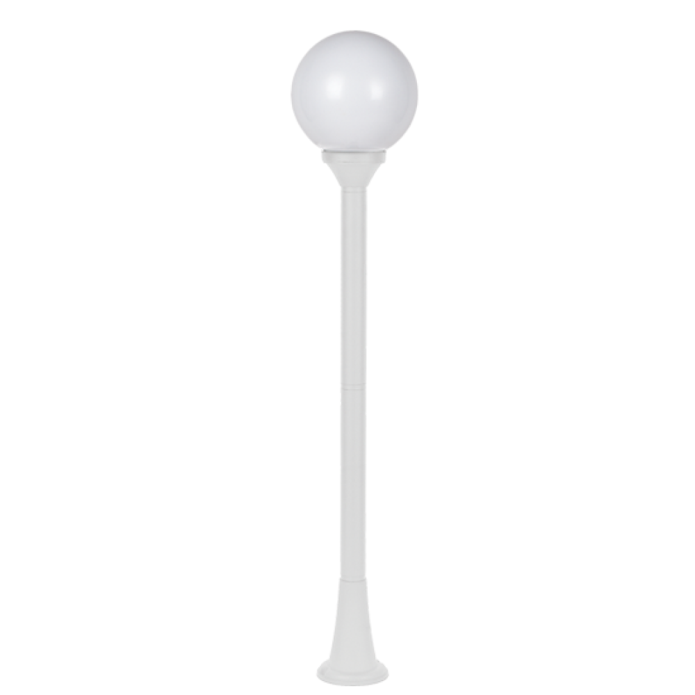 PLASTIC FLOOR GARDEN WHITE LUMINAIRE 100CM Φ200 E27 IP44  -PLGM5W