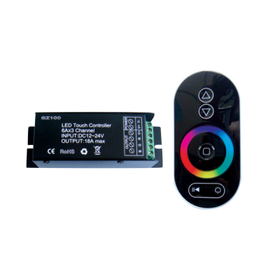 POWER RGB LED CONTROLLER 18A 216W/12V 432W/24V RFTOUCH REMOT  -SZ100-TOUCH