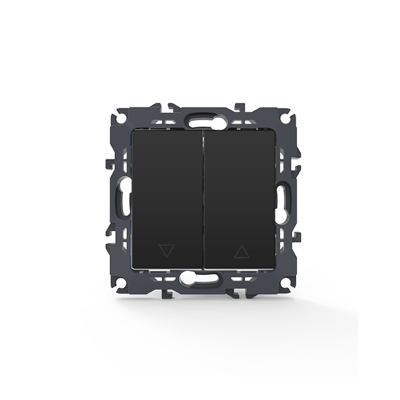 PRIME ΜΠΟΥΤΟΝ ΡΟΛΛΩΝ ΜΕ ΚΛΙΠ 1-1P 10A 250VAC IP20 MAT ΑΝΘΡΑΚΙ  -1000112205