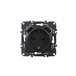 PRIME ΠΡΙΖΑ ΣΟΥΚΟ ΑΣΦΑΛΕΙΑΣ 1x2P+E 16A 250VAC & 2 USB 5VDC 3.1A IP20 MAT ΑΝΘΡΑΚΙ  -1000116305