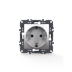 PRIME ΠΡΙΖΑ ΣΟΥΚΟ ΑΣΦΑΛΕΙΑΣ 1x2P+E 16A 250VAC IP20 MAT ΑΛΟΥΜΙΝΙΟ  -1000116003