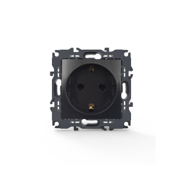 PRIME ΠΡΙΖΑ ΣΟΥΚΟ ΑΣΦΑΛΕΙΑΣ 1x2P+E 16A 250VAC IP20 MAT ΑΝΘΡΑΚΙ  -1000116005